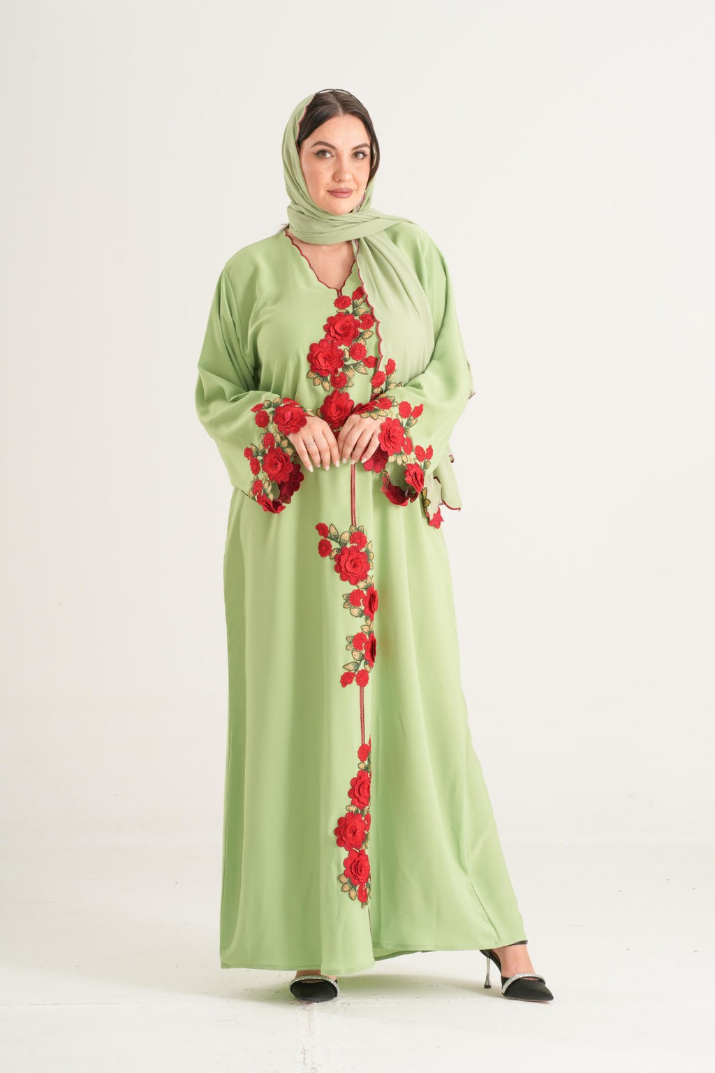 Green Rose Embellished