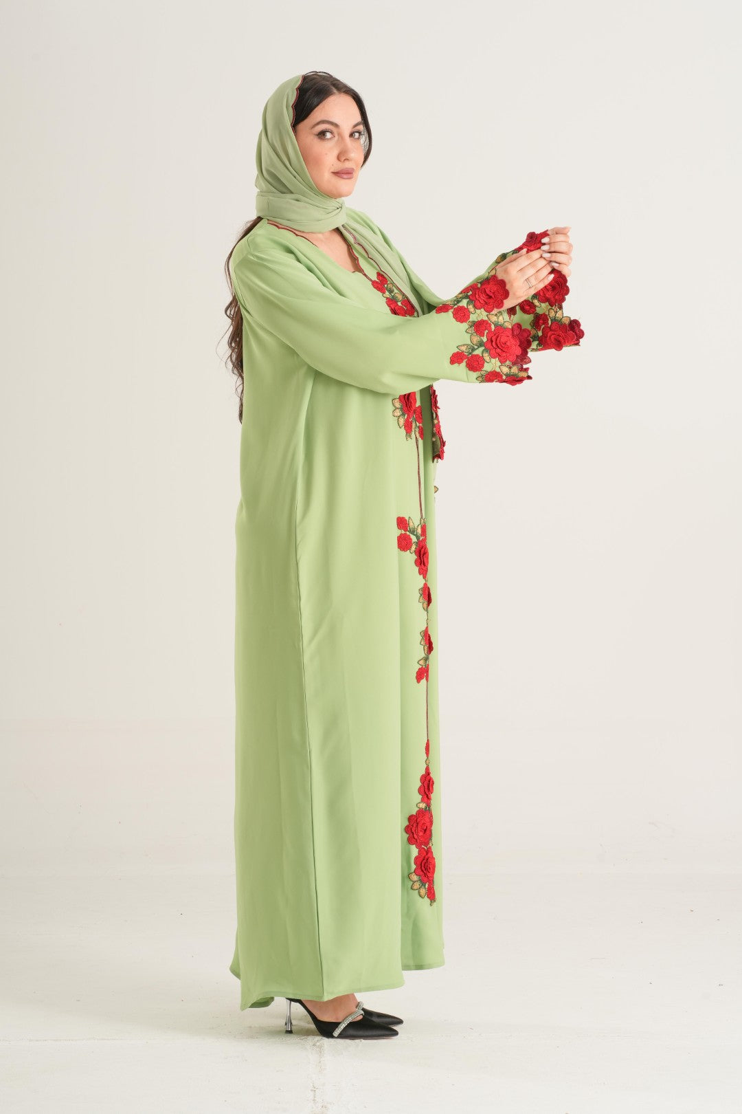 Green Rose Embellished