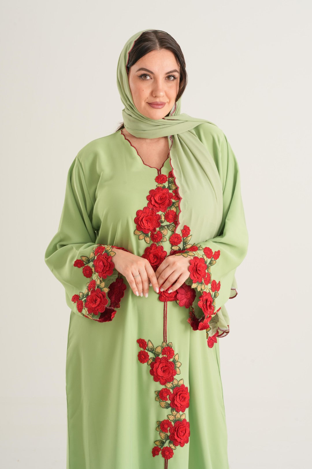 Green Rose Embellished