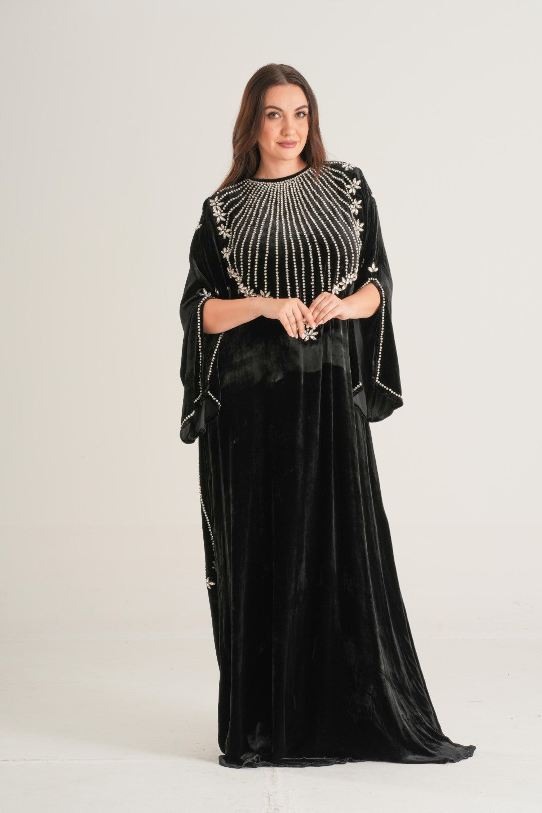 Belur Back Walk Embellished Abaya