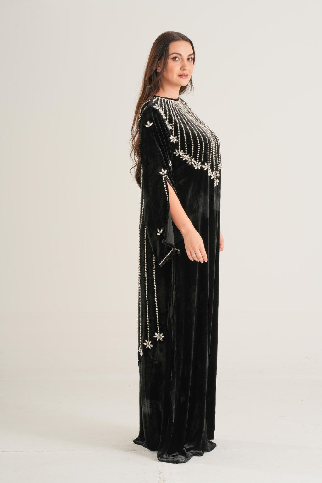 Belur Back Walk Embellished Abaya