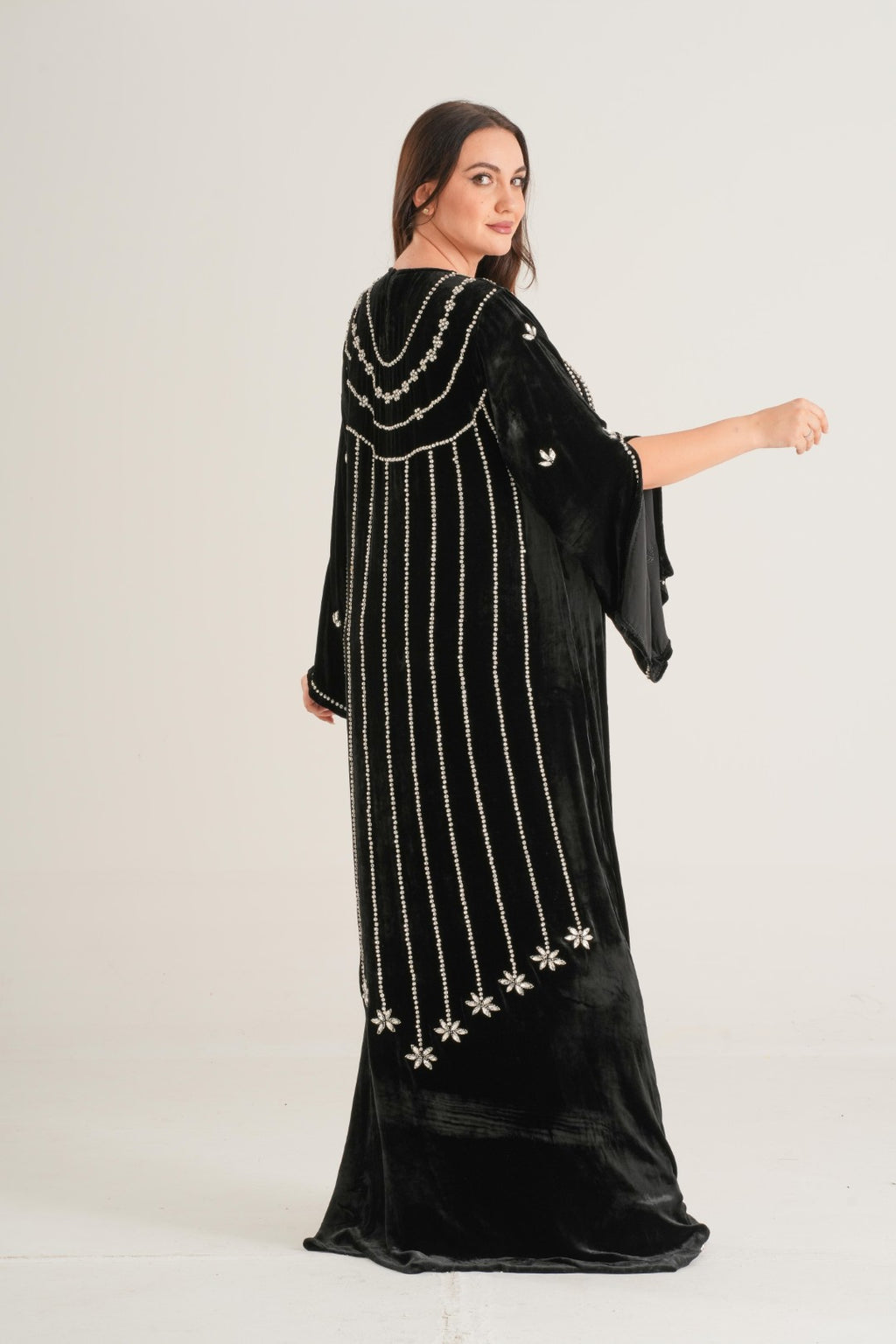 Belur Back Walk Embellished Abaya
