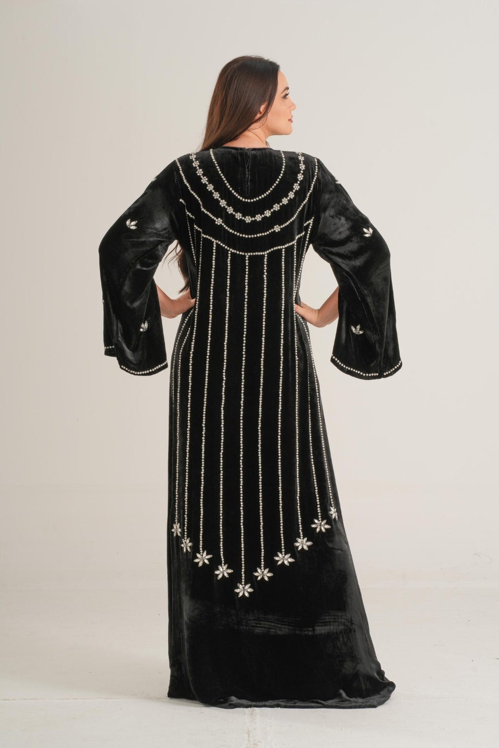 Belur Back Walk Embellished Abaya