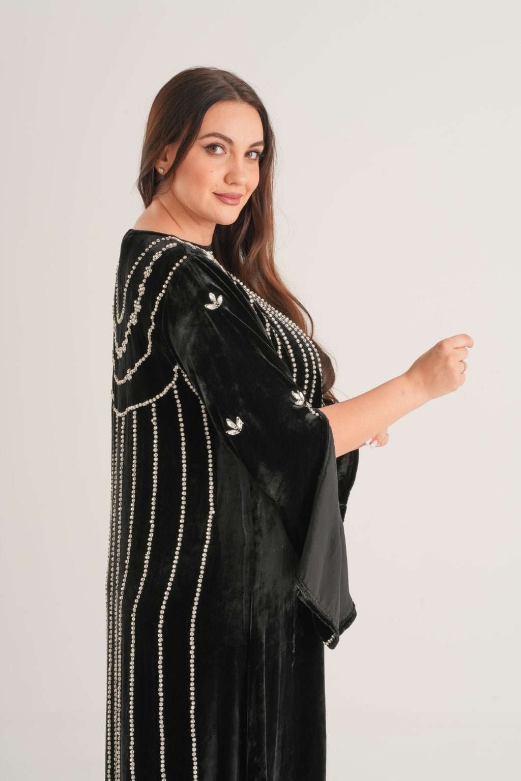 Belur Back Walk Embellished Abaya