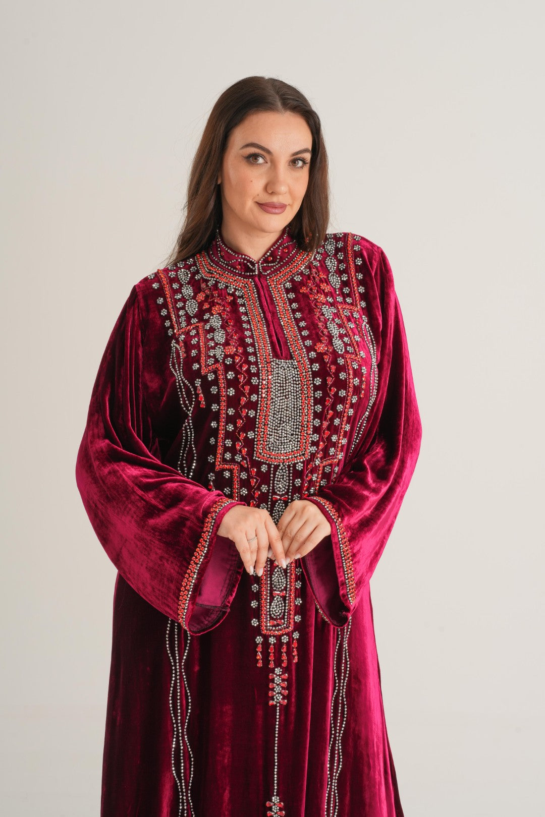 Belur Ruby Majesty Embellished Abaya
