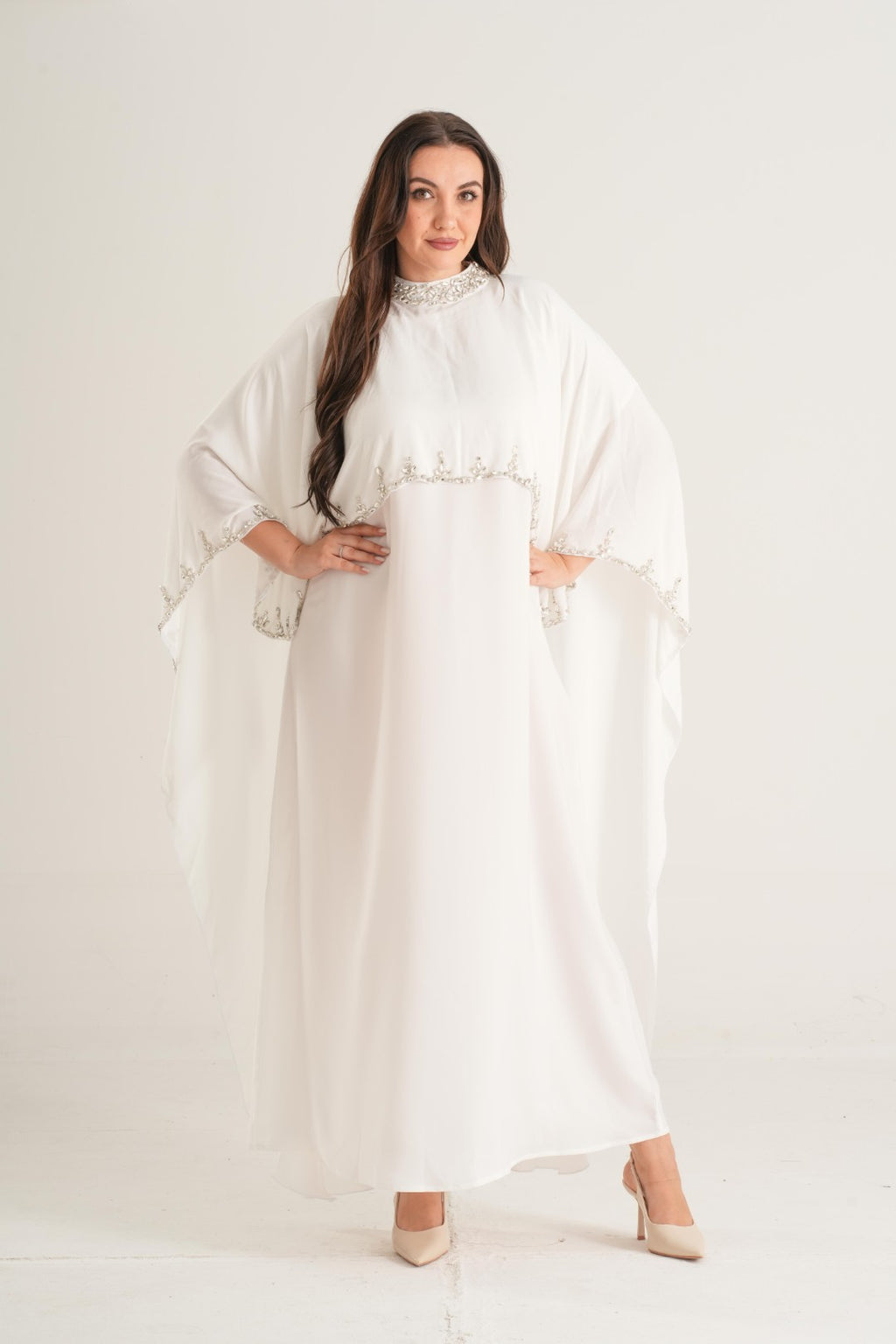 Nida Pearl-Embellished Abaya