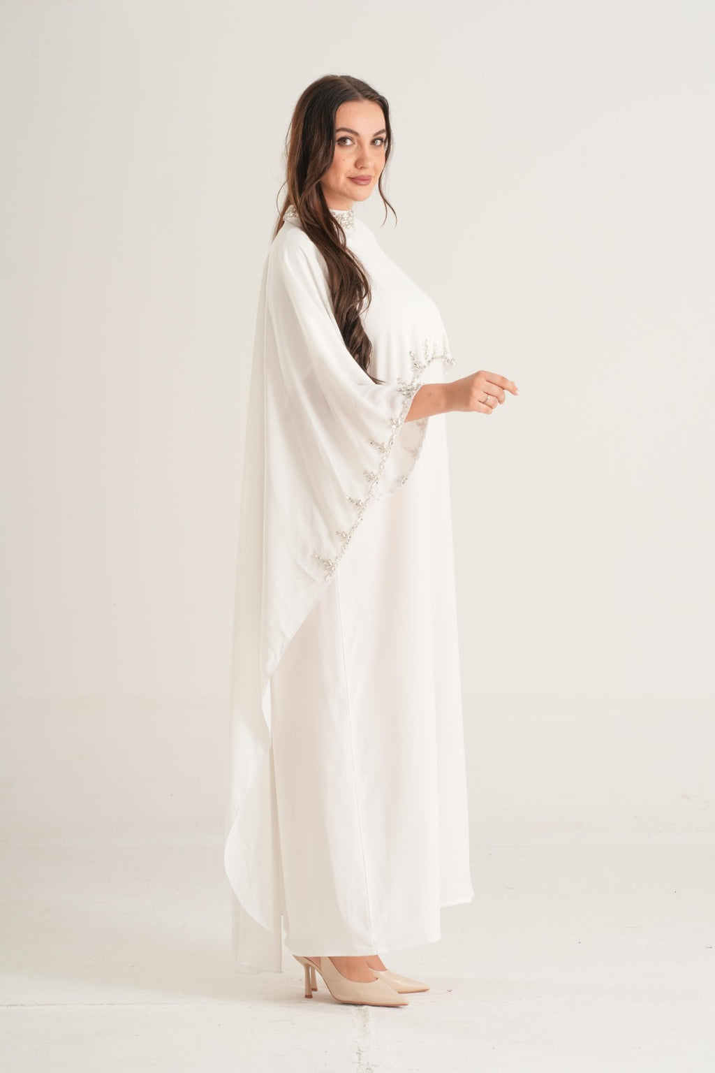 Nida Pearl-Embellished Abaya