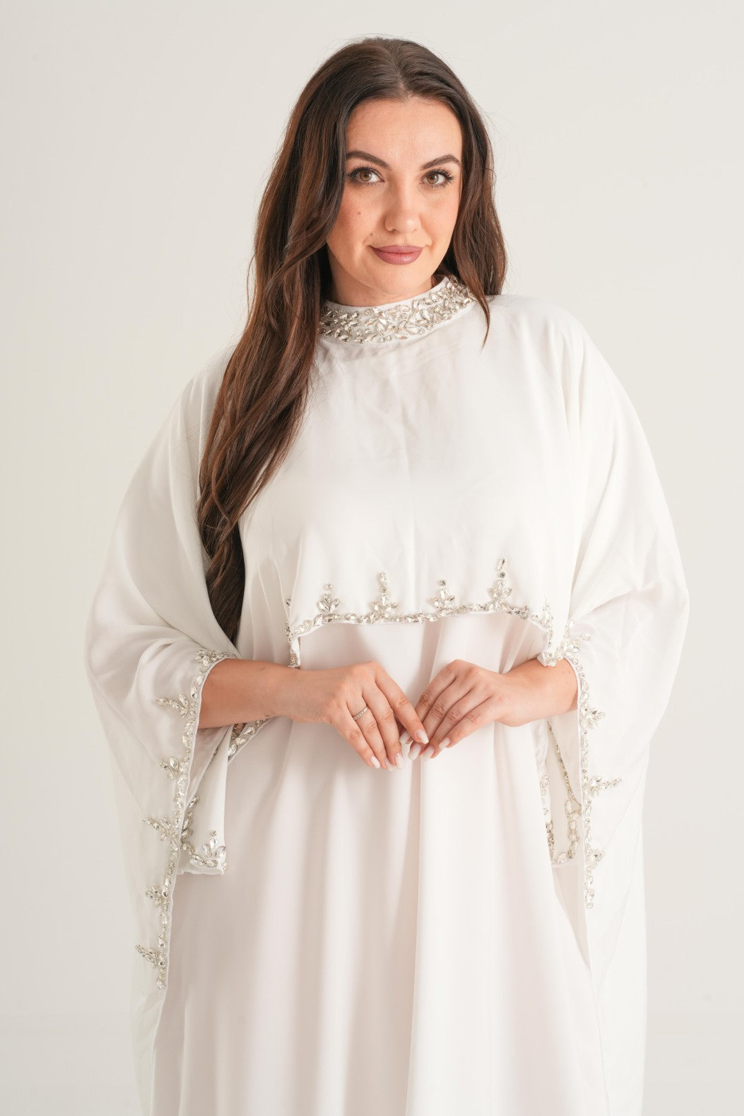 Nida Pearl-Embellished Abaya