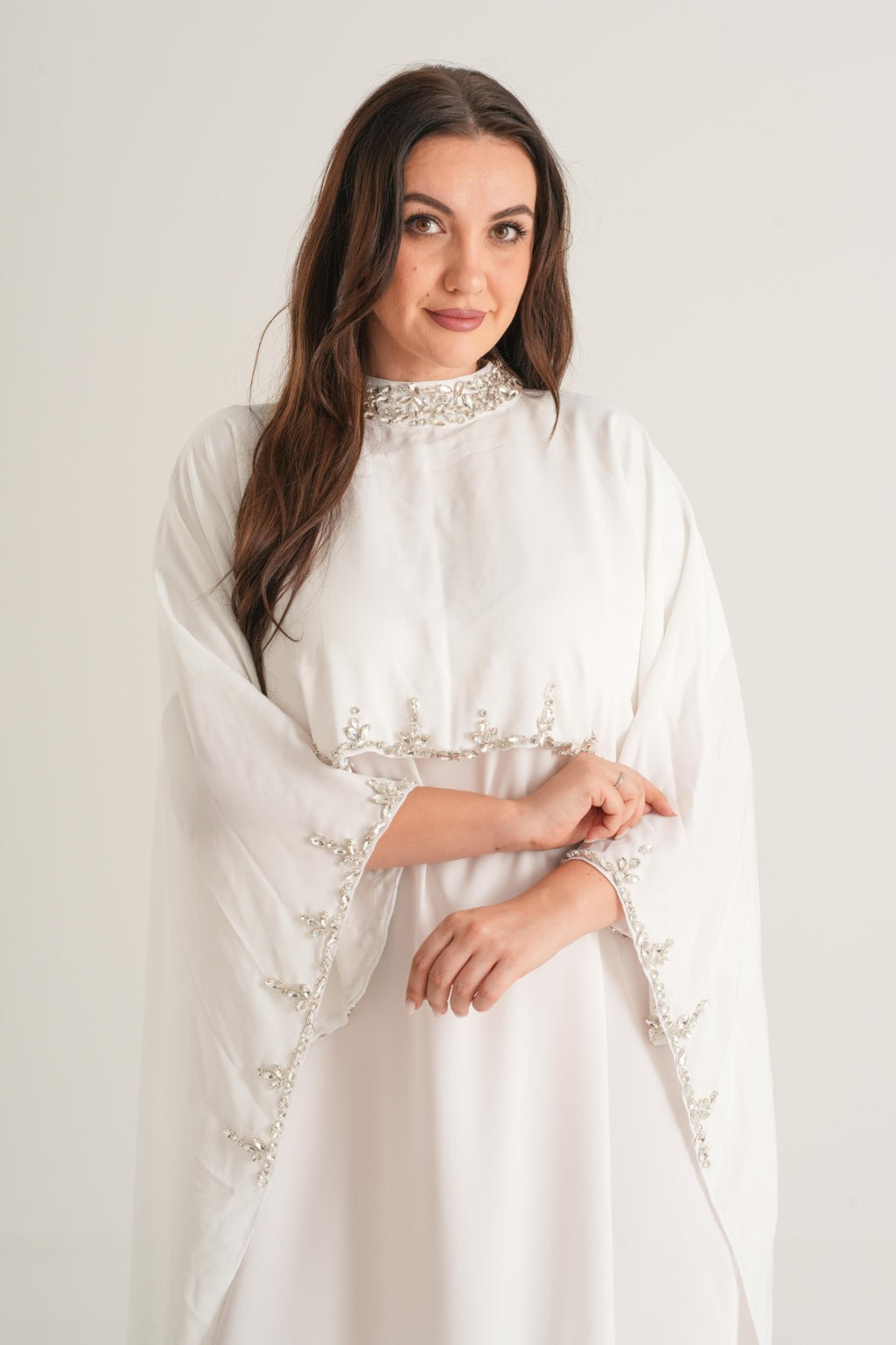 Nida Pearl-Embellished Abaya