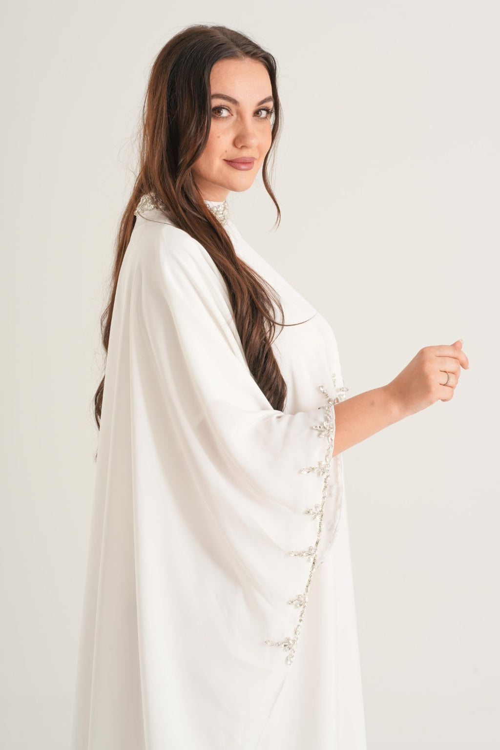 Nida Pearl-Embellished Abaya
