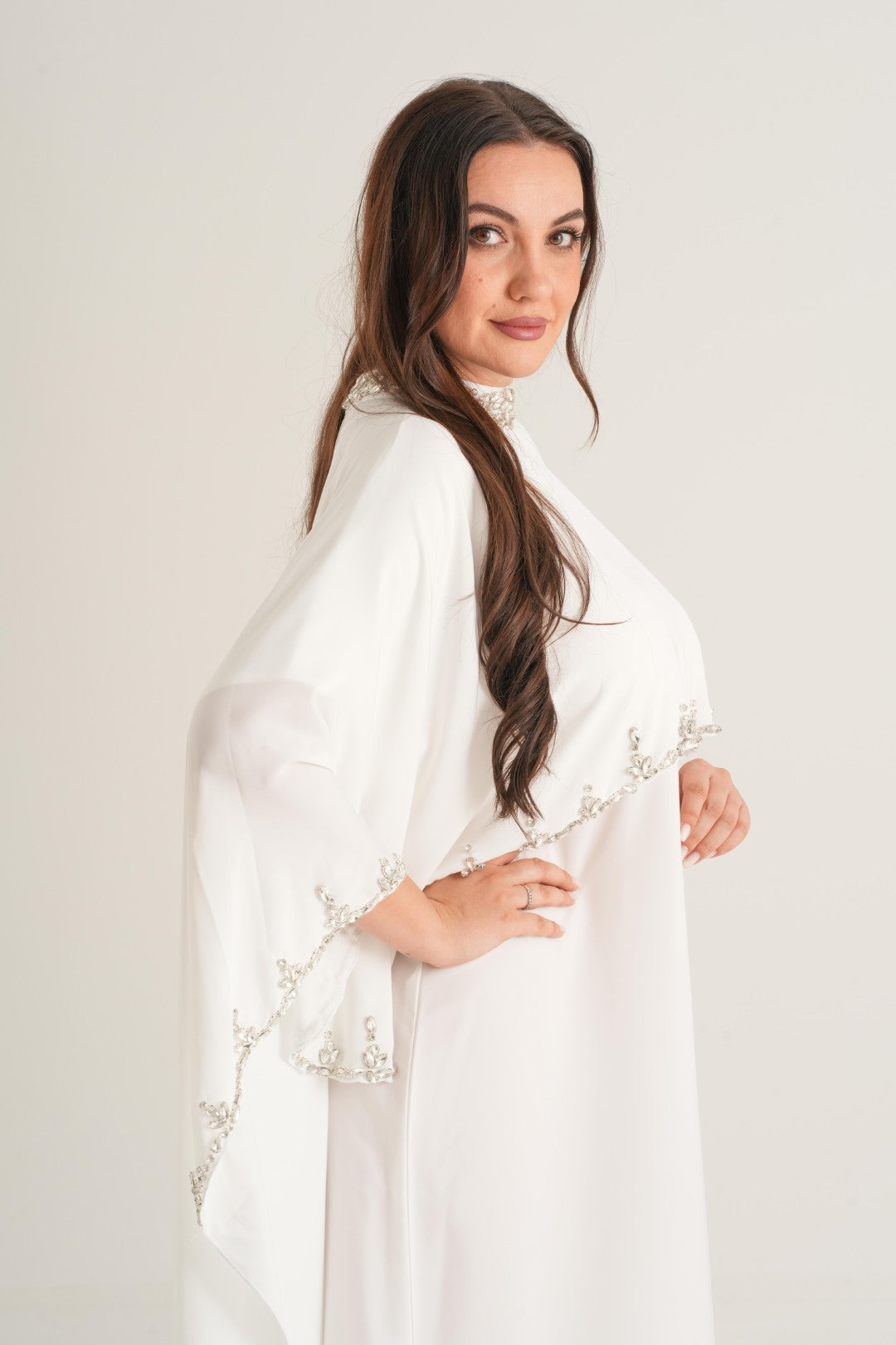 Nida Pearl-Embellished Abaya