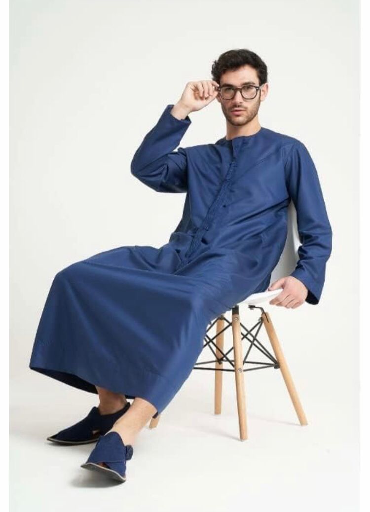 Modern Navy Blue Kandura